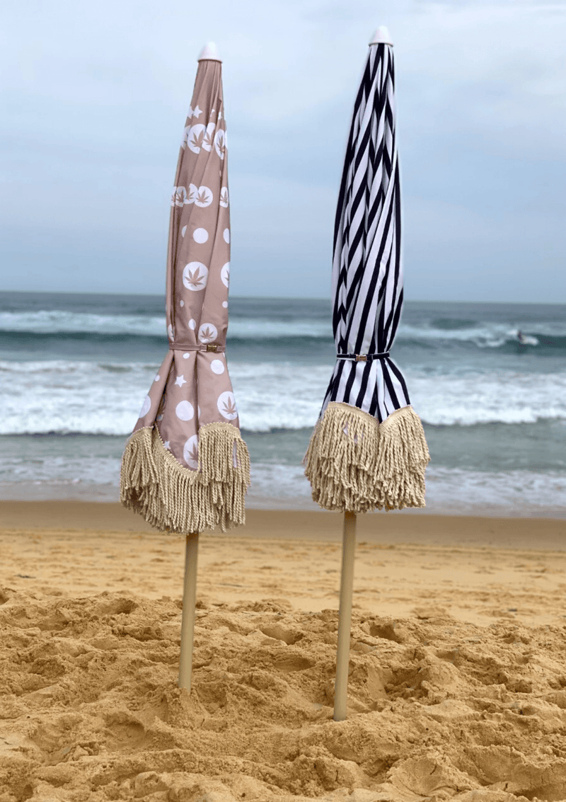 Strippped Beach Umbrella - kailasa.com.au